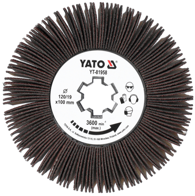 Щітка пелюсткова YATO для сатинувальної машини P120 (5906083107399) - зображення 3
