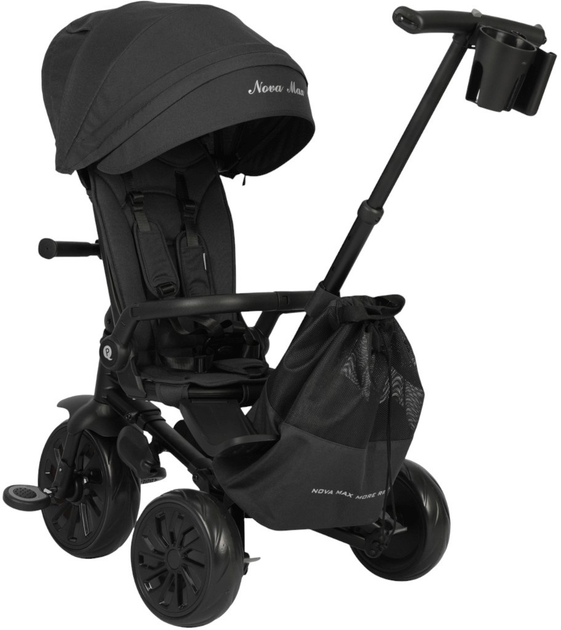 Rowerek trójkołowy Qplay Nova Max Black (5061047481998) - obraz 2