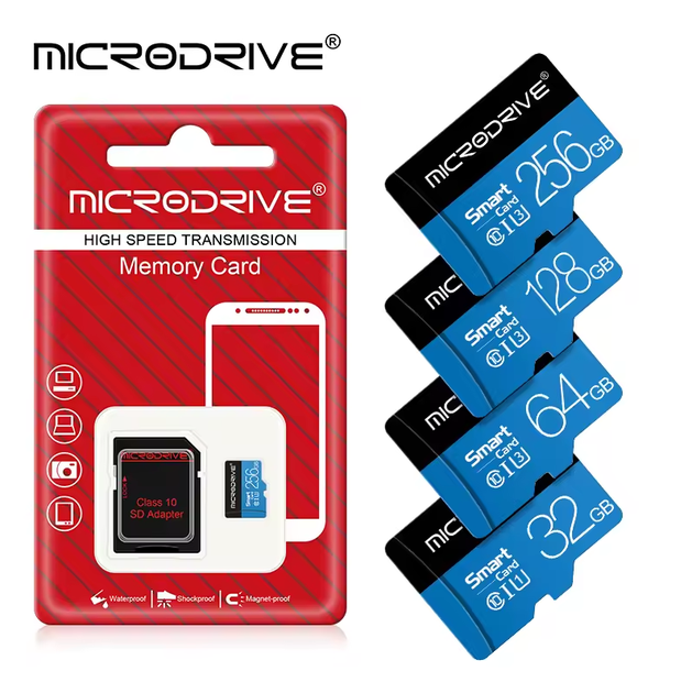 Карта памяти TF MicroSD Microdrive Class 10 64GB с адаптером - изображение 2