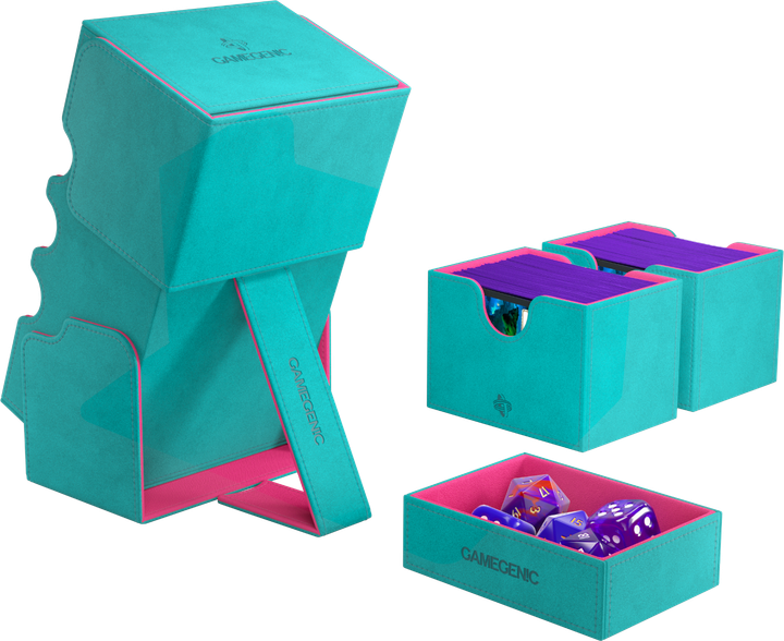 Коробка для карт Gamegenic: Stronghold 200+ XL Convertible - Teal/Pink (4251715417904) - зображення 4