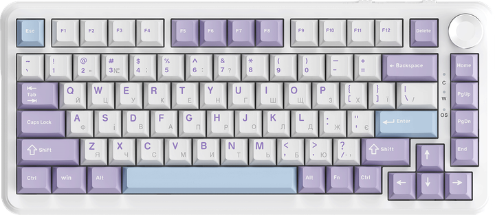 Клавиатура Ajazz AK820 MAX Magnetic switches Purple White Blue RGB (AK820MAX-WM-PWB) - Фото 1 Клавиатура Ajazz AK820 MAX Magnetic switches Purple White Blue RGB (AK820MAX-WM-PWB) - изображение 1