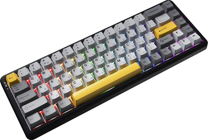 Клавіатура Ajazz AK680 MAX Magnetic Switch RGB USB Black (AK680-M-BGY-AW) - зображення 2