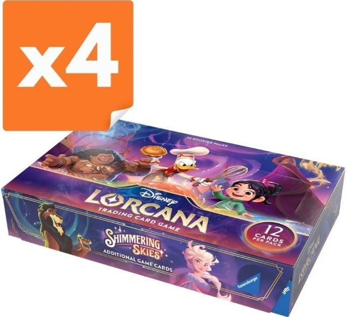 Набір карток Ravensburger Disney Lorcana Booster Box Shimmering Skies Set 5 4 x 24 шт. (5902490426191) - зображення 1