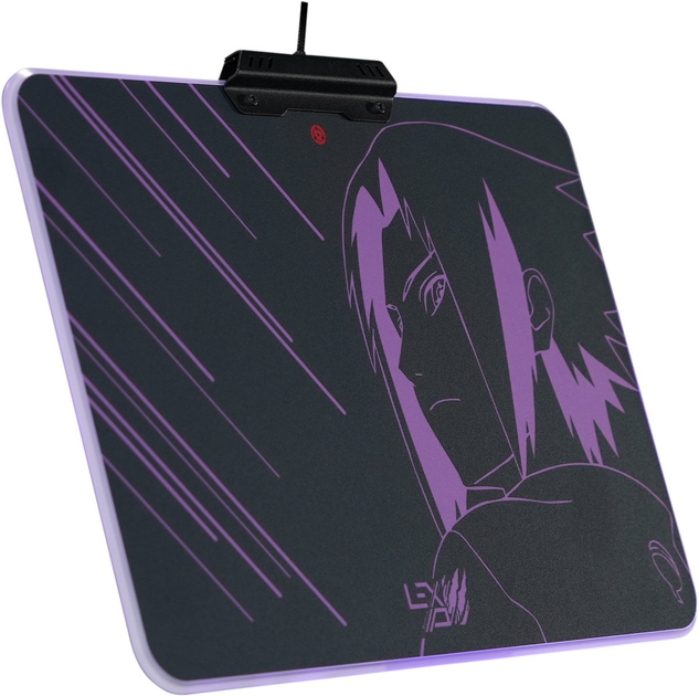 Podkładka pod myszkę Lexip Naruto Shippuden Sasuke Revenge RGB Speed Black/Purple (3760352730372) - obraz 3