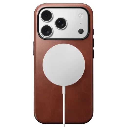 Кожаный чехол Nomad Modern Horween Leather Case Olde Dublin для iPhone 17 Pro (NM014230858) - изображение 2