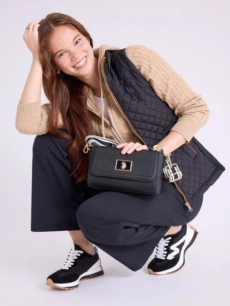 Сумка кросс-боди через плечо женская маленькая U.S. Polo Assn 27A396-AA00A Черная (786662473900) - Фото 4 Сумка кросс-боди через плечо женская маленькая U.S. Polo Assn 27A396-AA00A Черная (786662473900) - изображение 4