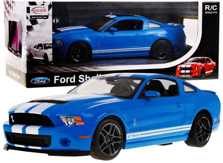 Samochód zdalnie sterowany Rastar Ford Shelby Mustang GT500 Niebieski (6930751307780) - obraz 1
