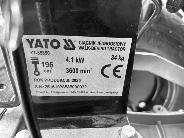 Мотоблок бензиновий YATO 4.1 кВт (YT-85850) - зображення 10