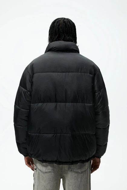 Стьобана дута куртка оверсайз Zara XXL чорний 6985\333\800