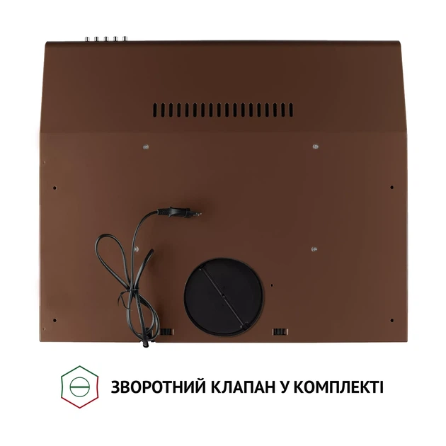 Кухонная вытяжка плоская PERFELLI PL 6144 Dark BR LED, стандартная коричневая вытяжка на кухню, 59,6 см - изображение 5