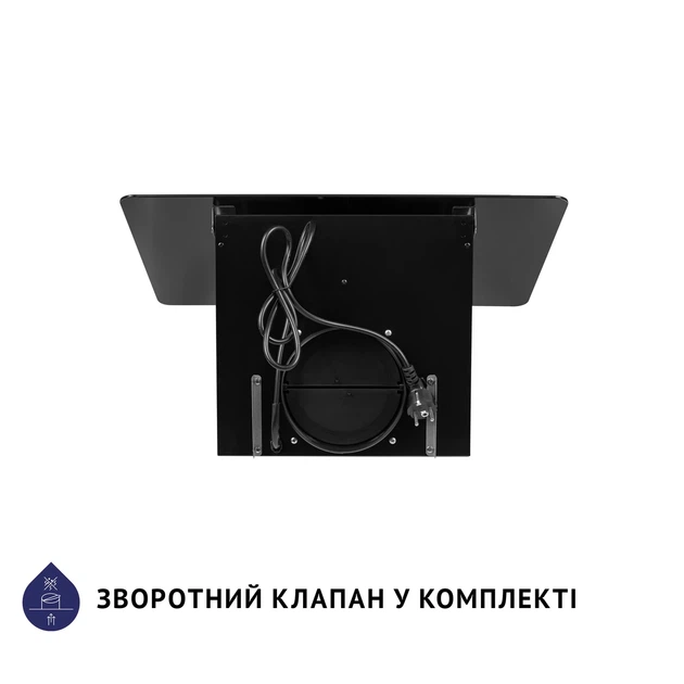 Кухонная вытяжка Minola HDN 5224 BL 700 LED, черная декоративная наклонная настенная, 700 куб.м., шириной 49,5 см - изображение 8