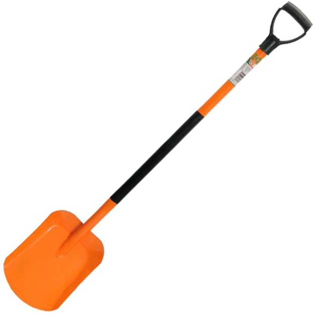 Łopata piaskowo-żwirowa z trzonkiem metalowym i uchwytem plastikowym FLO (35861_fl) - obraz 1