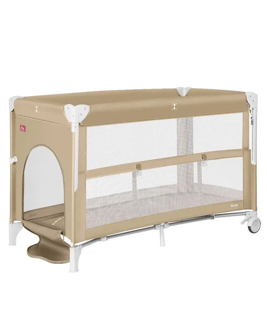 Детский манеж кровать Carrello Porta Sand Beige с двойным дном - изображение 3