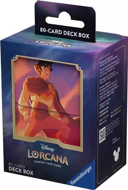 Коробка для карток Ravensburger Disney Lorcana Shimmering Skies S05 Aladyn (4050368984074) - зображення 1