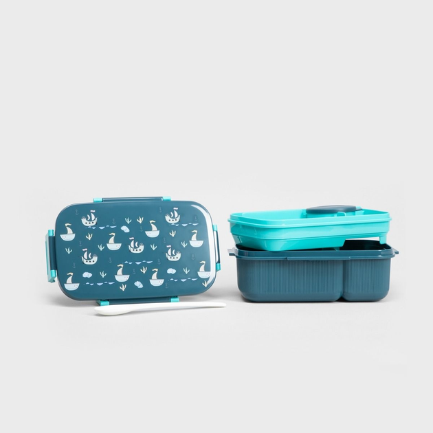Zestaw Lunch box Homla CAIRO granatowy 1.8 l + kubek 0.5 l (5906496748875) - obraz 4