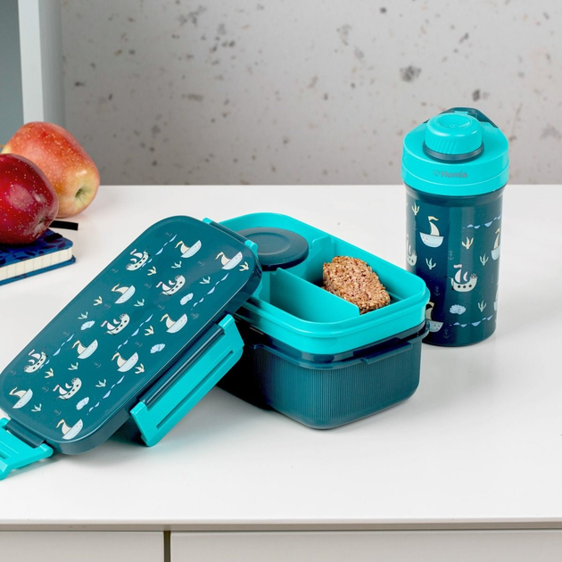 Zestaw Lunch box Homla CAIRO granatowy 1.8 l + kubek 0.5 l (5906496748875) - obraz 10