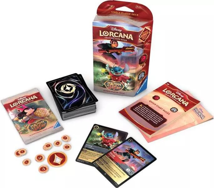 Zestaw kart Ravensburger Disney Lorcana Panowanie Jafara Zestaw 08 Starter Deck Set A Rub & Steel (4050368984821) - obraz 2