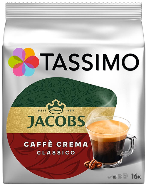 Кава в капсулах Tassimo Jacobs Caffe Crema - Фото 2 Кава в капсулах Tassimo Jacobs Caffe Crema - зображення 2