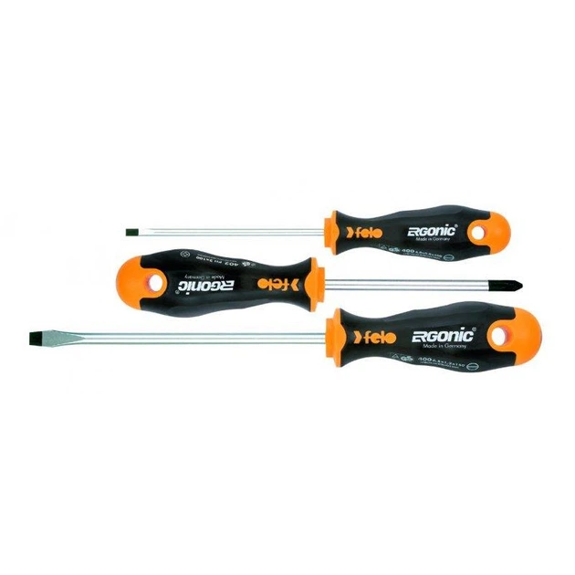 Набор отверток Felo ERGONIC; 5,5х125 / 6,5х150 / Ph2x100; CrMoV сталь; хром. (40093118) - Фото 1 Набор отверток Felo ERGONIC; 5,5х125 / 6,5х150 / Ph2x100; CrMoV сталь; хром. (40093118) - изображение 1