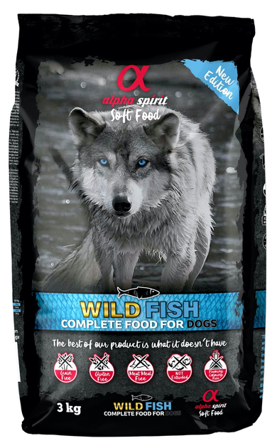 Półmiękka karma dla psów Alpha Spirit Wild Fish Ryba 3 kg (8436586310219) - obraz 1