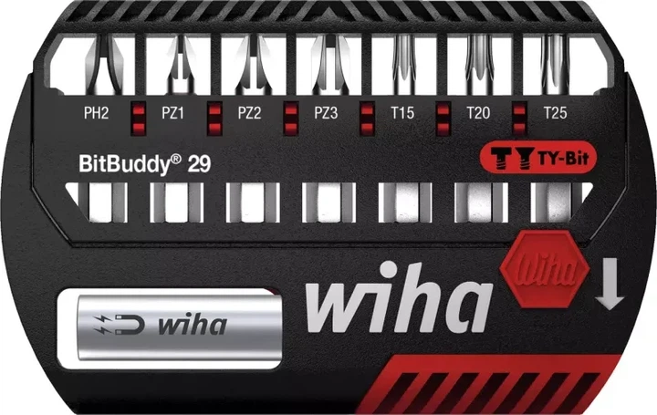 Набор бит Wiha BitBuddy TY PH, PZ, TX, 29мм, 8 предметов, E 6.3,1.4", CrV (W42137) - Фото 1 Набор бит Wiha BitBuddy TY PH, PZ, TX, 29мм, 8 предметов, E 6.3,1.4", CrV (W42137) - изображение 1