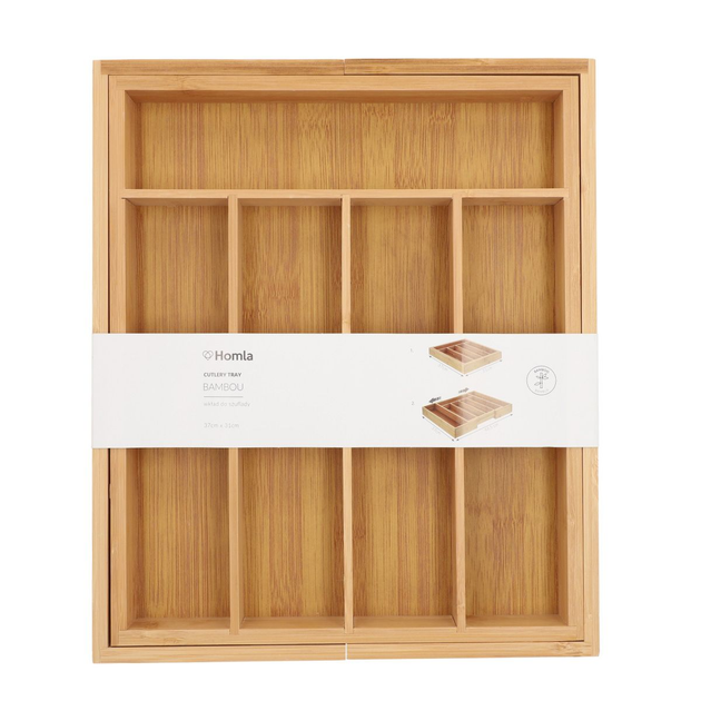 Контейнер для столових приборів Homla Bambou висувний 37 x 31 см (5904183815855) - зображення 1