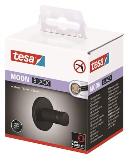 Вішак TESA Moon для рушників, чорний (4063565127267) - зображення 4