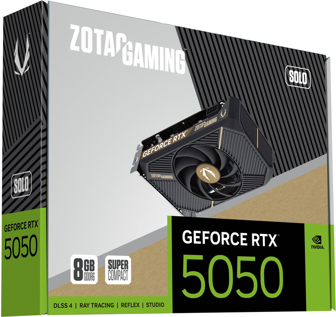 Karta graficzna Zotac PCI-Ex GeForce RTX 5050 GAMING SOLO 8GB GDDR6 (128bit) (2572/20000) (HDMI, 3 x DisplayPort) (ZT-B50500G-10L) - obraz 7