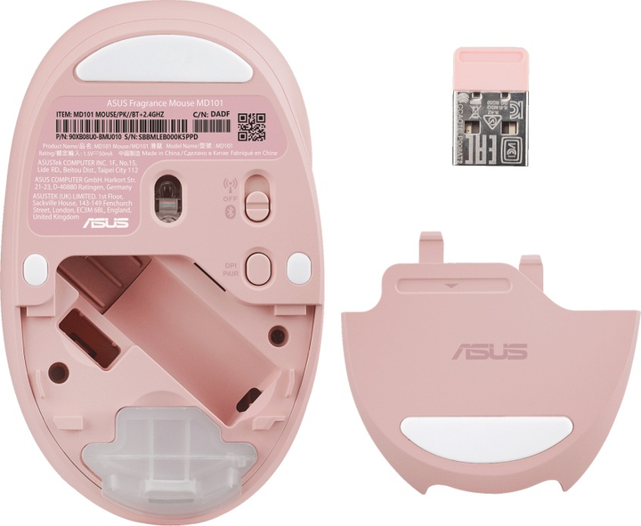 Mysz ASUS Fragrance Mouse MD101 Wireless Rose Clay (90XB08U0-BMU010) - obraz 6