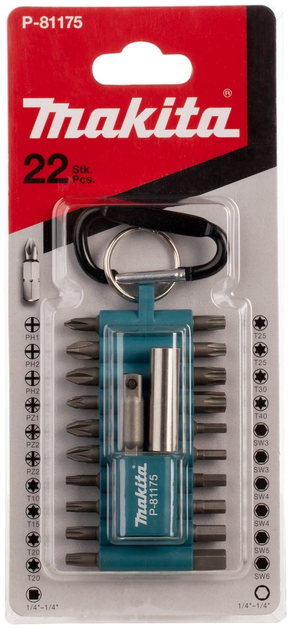 Набір біт Makita P-81175 22 шт (0088381447263) - зображення 3