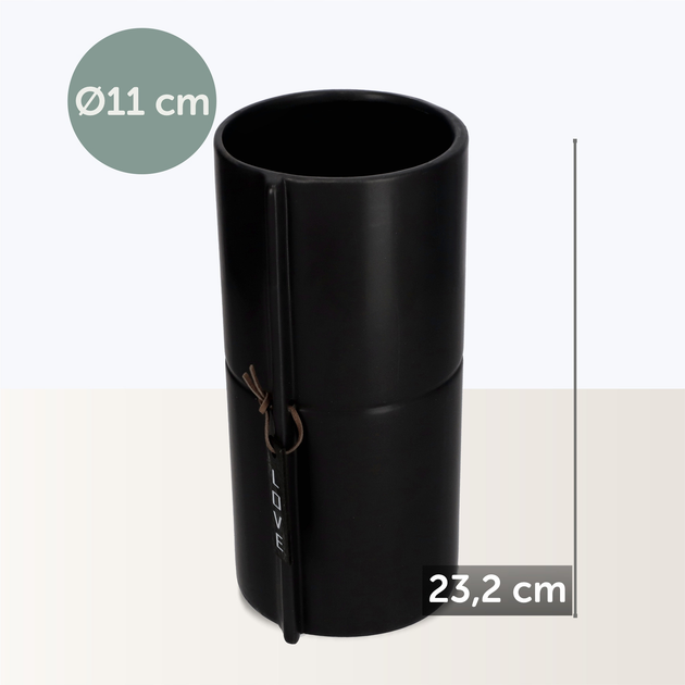 Osłonka ceramiczna na doniczkę Kadax Czarna 13 cm (5903699419892) - obraz 4