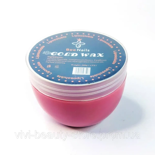 Холодний віск Bee Nails для депіляції зі шпатилем 400 г Pink - Фото 1 Холодний віск Bee Nails для депіляції зі шпатилем 400 г Pink - изображение 1