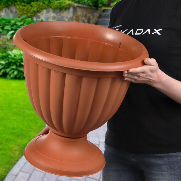 Садове кашпо Kadax Теракотове 40 см (5903699477069) - зображення 2