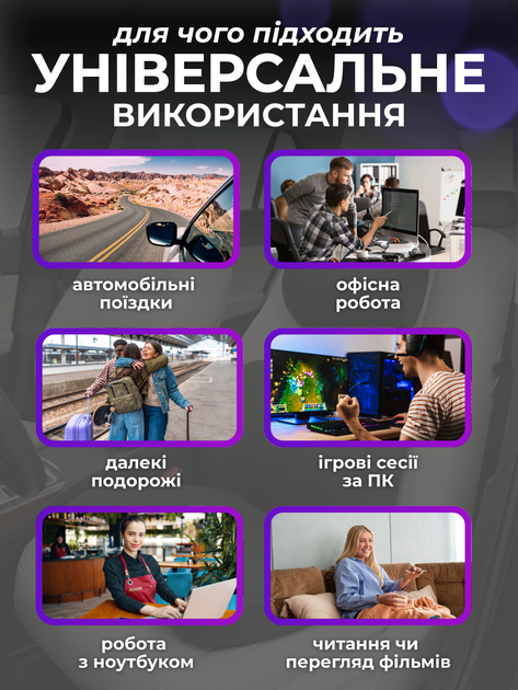 Набор автомобильных ортопедических подушек JoyPro с эффектом памяти 3 в 1 Бежевые (1092-1b) - изображение 4