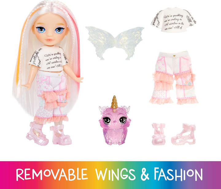 Лялька Rainbow High Littles Rainbow Fantasy Fairies Doll Opal Rainbow (543442) (0035051543442) - зображення 4