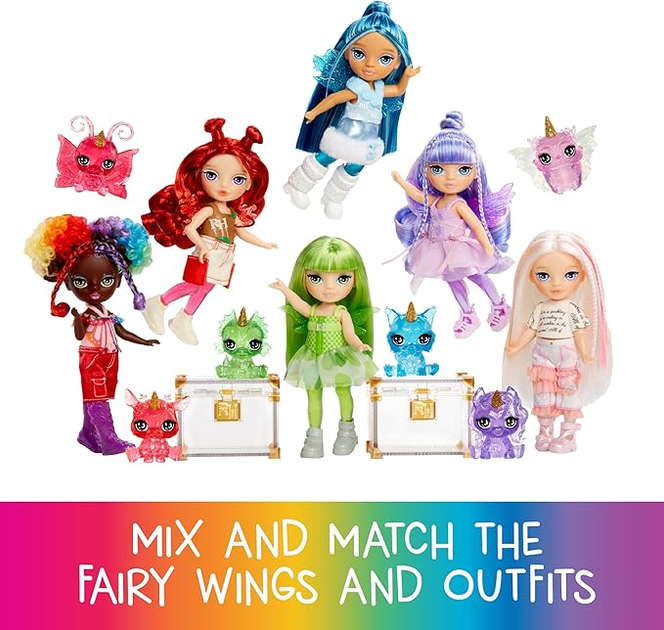 Лялька Rainbow High Littles Rainbow Fantasy Fairies Doll Opal Rainbow (543442) (0035051543442) - зображення 5