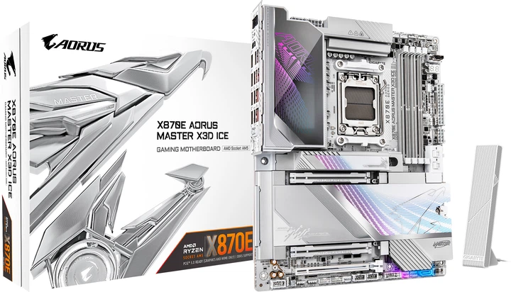Материнська плата Gigabyte X870E AORUS MASTER X3D ICE (sAM5, AMD X870E, PCI-Ex16) - зображення 5