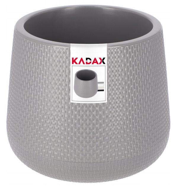 Donica ogrodowa z podstawką Kadax z korkiem odpływowym Szara 17 cm (5903699419410) - obraz 2