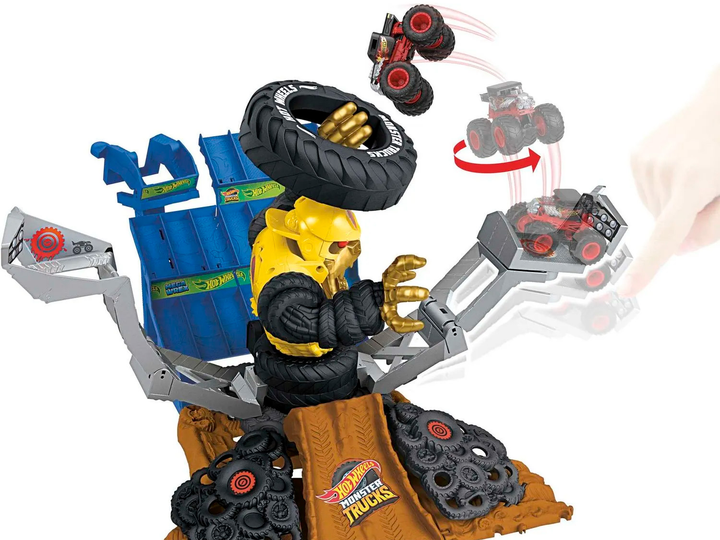 Zestaw do zabawy Hot Wheels Crashzilla Attack Training Arena (0194735164325) (955555911518395) - Outlet - obraz 6