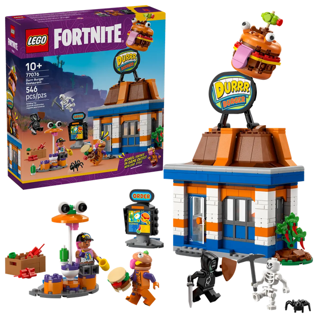 Zestaw klockow LEGO Fortnite Restauracja Durrr Burgerownia 546 elementow (77076) (955555911436374) - Outlet - obraz 1