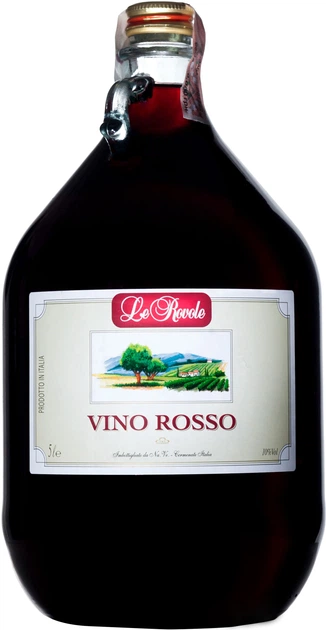 Вино Verga Le Rovole Vino Rosso червоне сухе 5 л (8000128010518