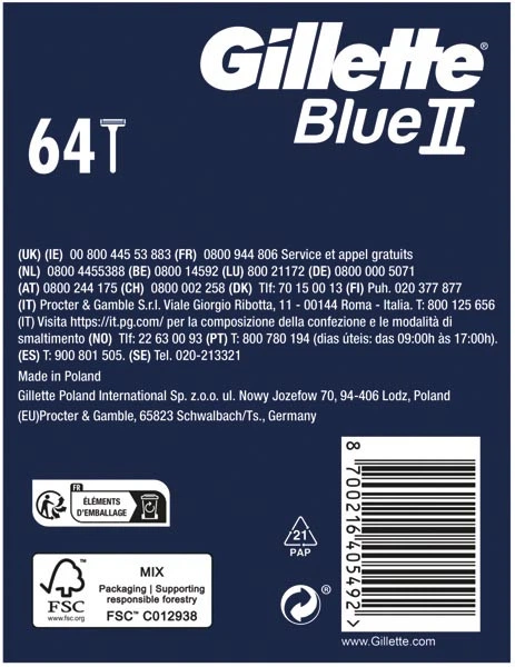 Станок Gillette Blue2 (64 шт.) - изображение 2