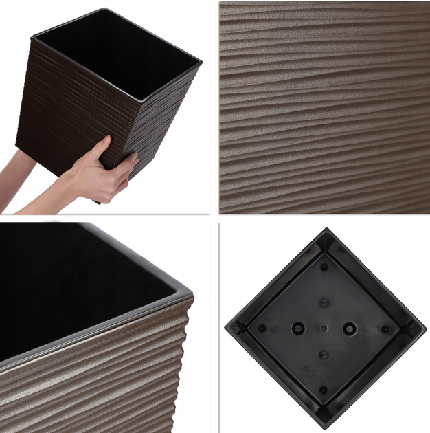 Doniczka z wkładem Kadax Mokka 25 cm (5903699420560) - obraz 3