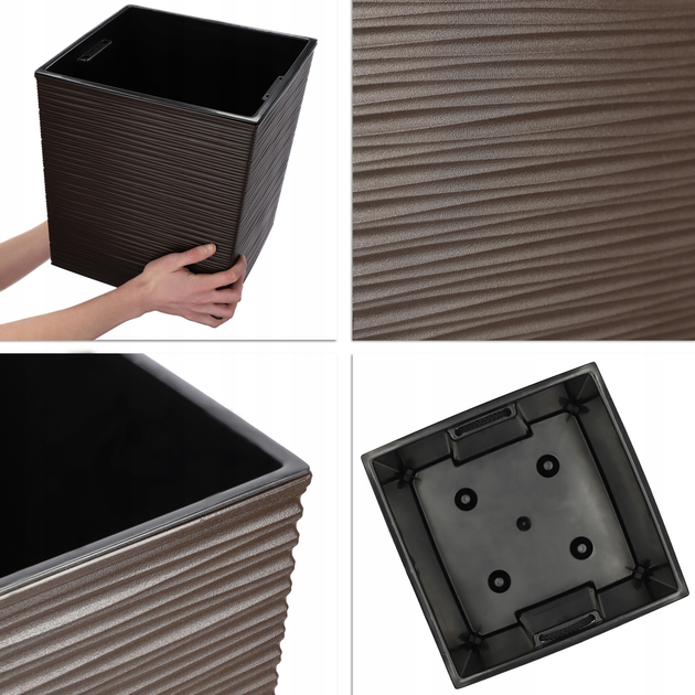 Doniczka z wkładem Kadax Mokka 30 cm (5903699420591) - obraz 4