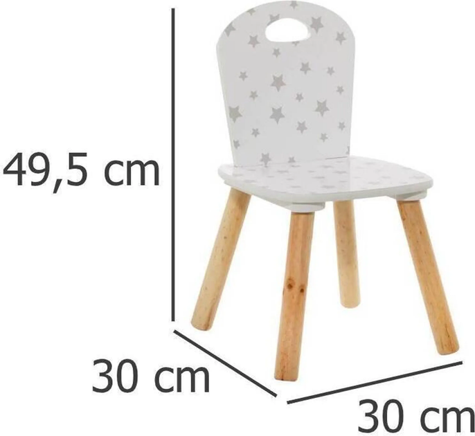 Krzesło dziecięce Atmosphera for kids w drobne gwiazdki (3560233814906) - obraz 5