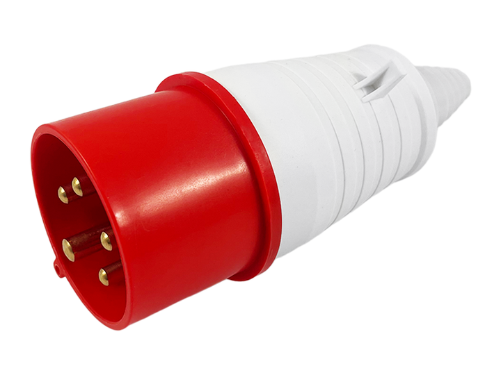 Вилка силовая переносная Lemanso LM2037 32А 5п (3п+е+н) 380-415V IP44 LEE-025L Красная - изображение 2