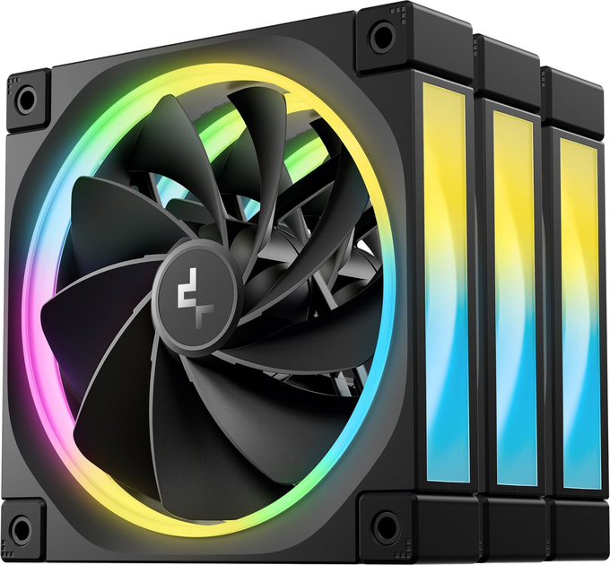 Zestaw wentylatorów Deepcool FL12R 3 IN 1 Black (R-FL12R-BKAPN3-G) - obraz 1