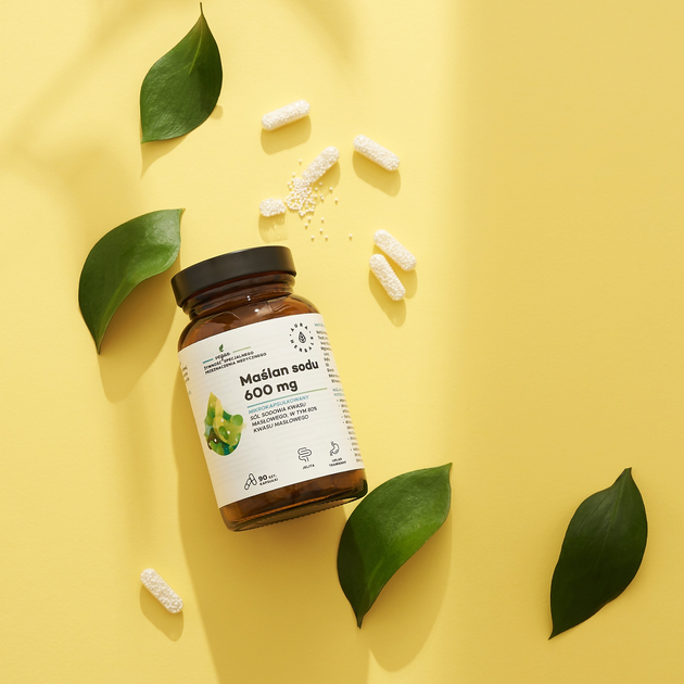 Suplement diety Aura Herbals Maślan sodu mikrokapsułkowany 600 mg kapsułki 90 szt (5902479613963) - obraz 2