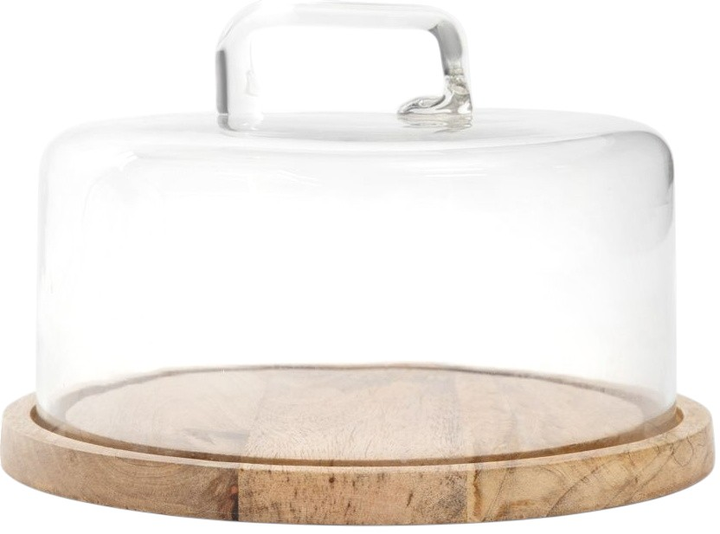 Patera z kloszem HOMLA Wood Colony 25 x 16 cm (5904183860978) - obraz 1