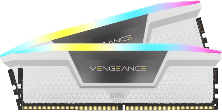 Pamięć RAM Corsair DDR5-6400 65536MB PC5-51200 (Kit of 2x32768) Vengeance RGB White (CMH64GX5M2B6400C32W) - obraz 1